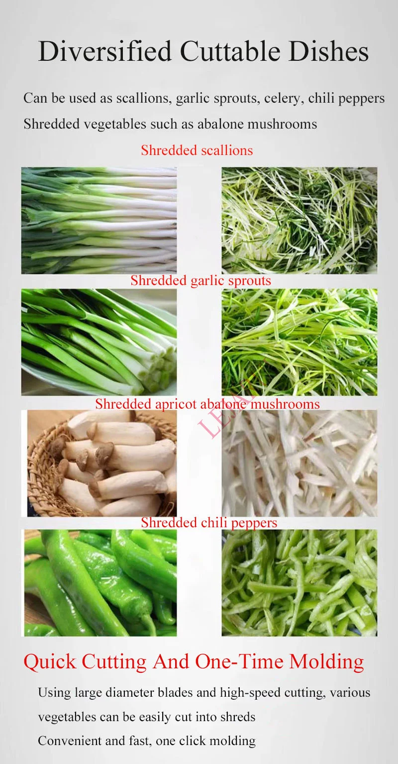 Description Picture 6 of item110V 220V Desktop Electric Green Onion Shredding Machine Vegetable Cutting Scallion Pepper Cutter