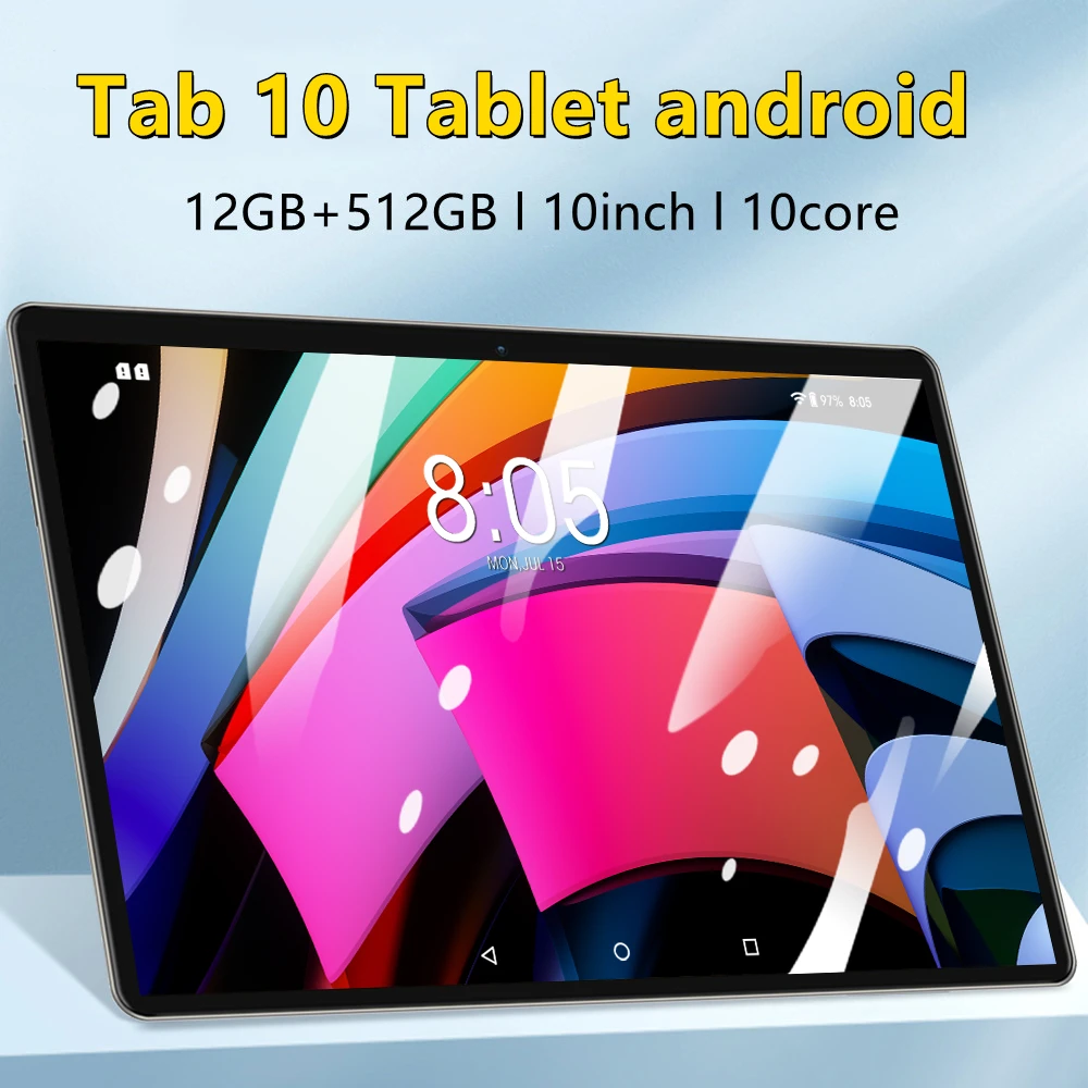 touch screen pen for android Tab 10 Tablet Android 12GB + 512GB Tablette 10 Inch Global Version Tablets Android 11.0 Tablet Dual Sim GPS PAD 10 Core Tablete portable tablet stand