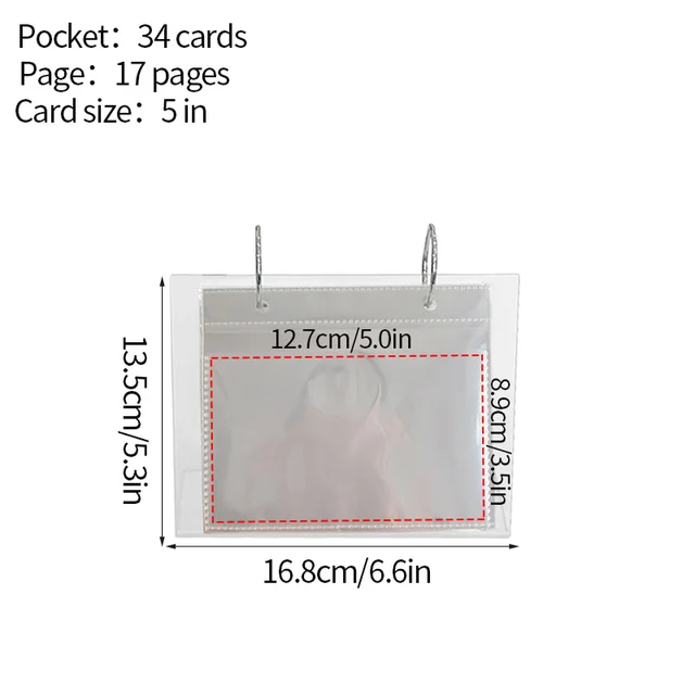 5 inch (34 pockets)