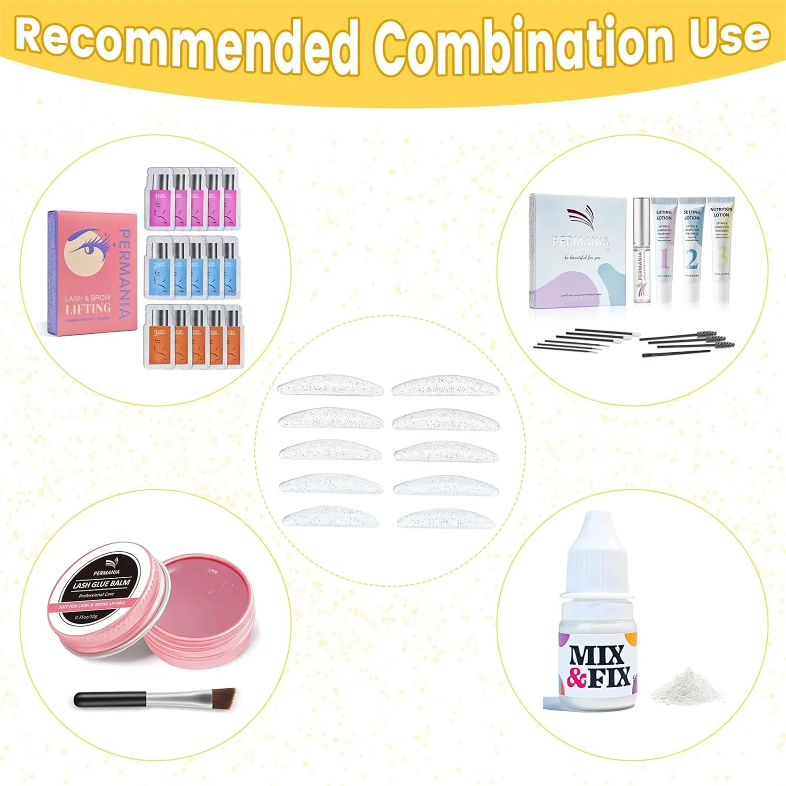Lash Lift Pads 5 Sizes Reusable for Eyelash Lifting