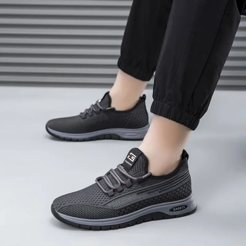 New Men's Shoes Sports Flats Casual Shoes 2024 New Fashion Breathable Walking Shoes Lightweight and Comfortable Men's Shoe 4