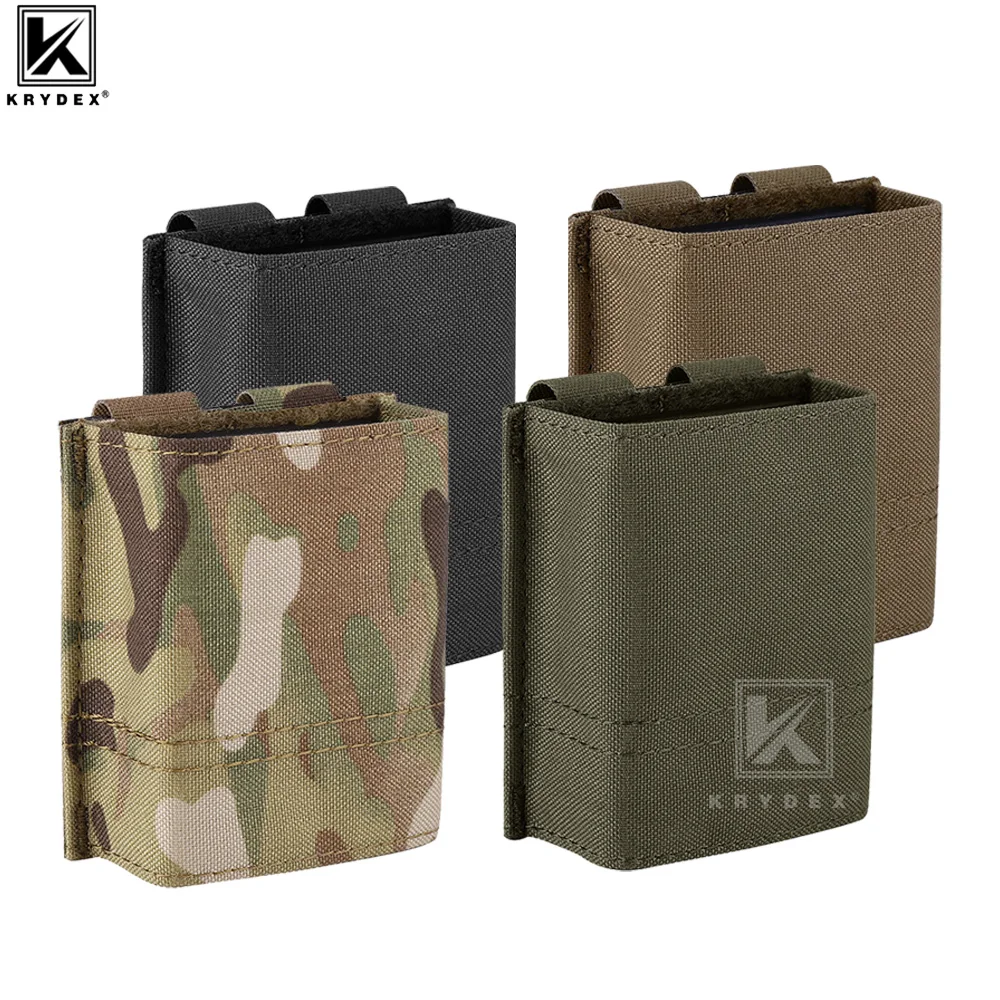 KRYDEX Tasca tattica singola Mag MOLLE 5.56 M4 M16 Porta caricatore Rimuovi inserto Clip Accessori per armi da caccia  18