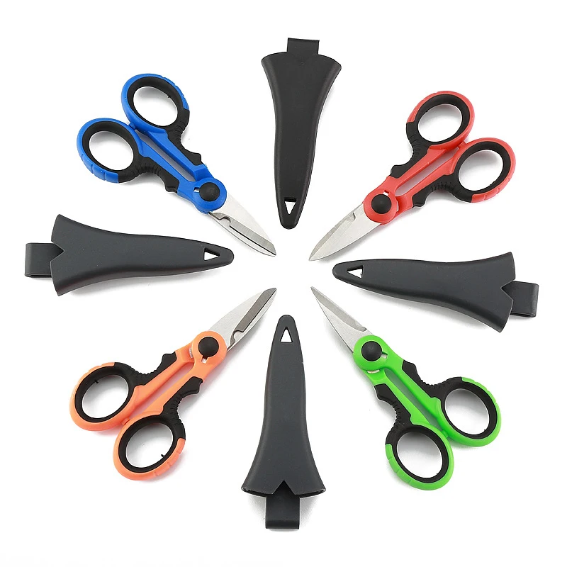 

Stainless Steel Anti-Slip Serrated Edge PE Braid Line Fishing Cutting Scissors Kit With Durable Belt Case For Carp Fihsing Tools
