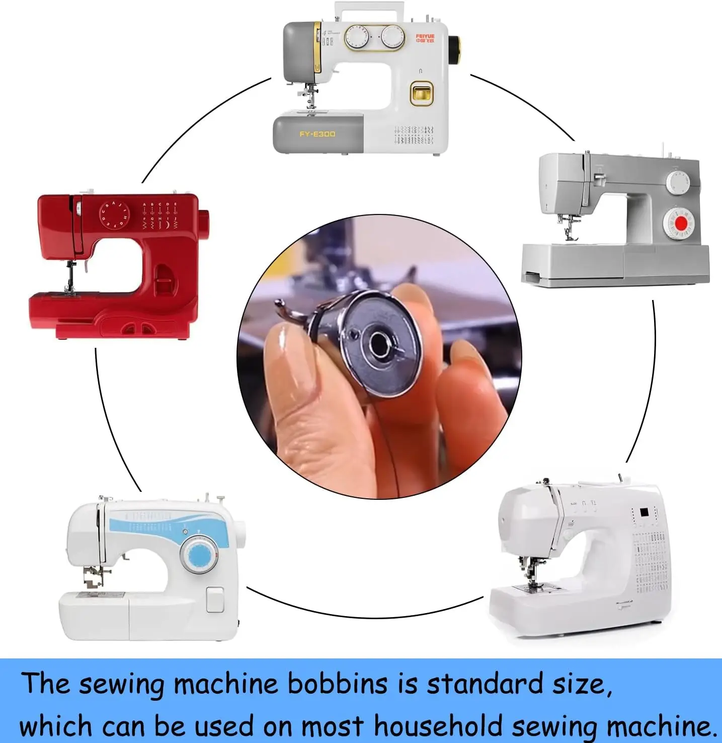 Plastic Bobbins 15 Bulk Compatible SA156 Sewing Machine Transparent for Thread Embroidery Spool Parts