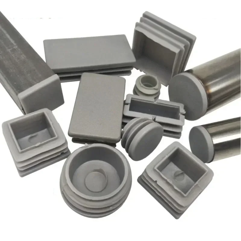 Plastic blanking end caps 16Pcs square steel tube inserts anti skid furniture leg caps