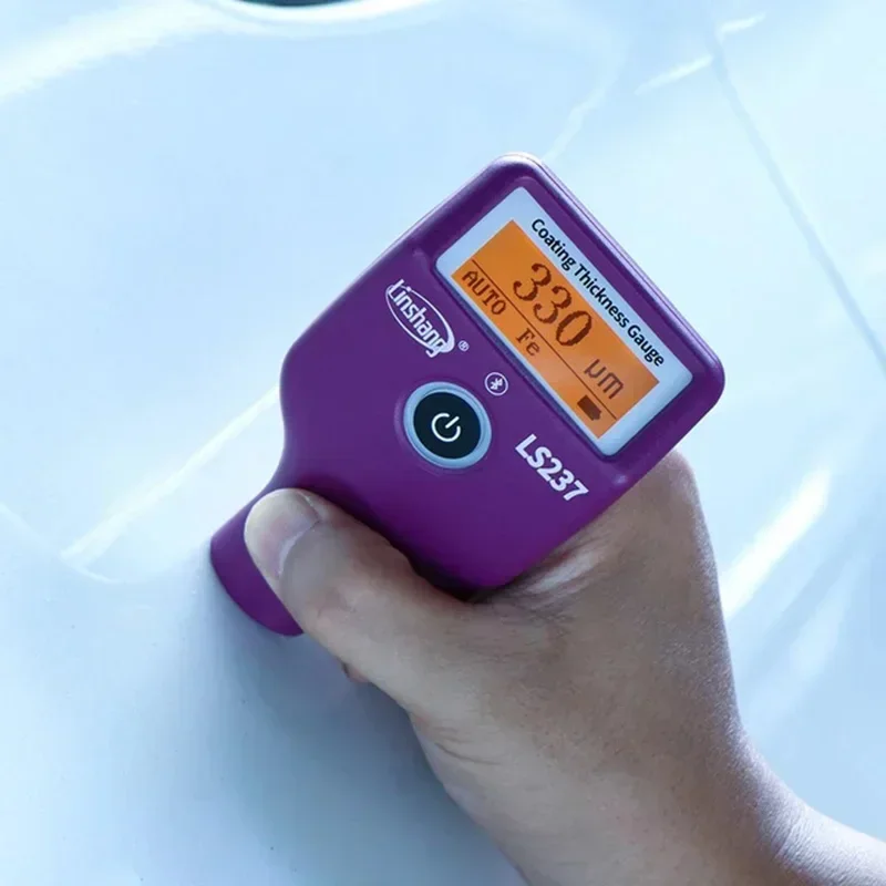 Car Paint Thickness Gauge TypeC Charge Checking Auto Coating Identify Ferrous Putty Three Color Rotatable Screen