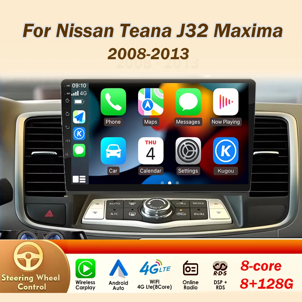 Autoradio Android per Nissan Teana J32 Maxima 2008-2013 Navigazione GPS Video Autoradio GPS Multimedia WiFi Lettore Video 5g 2Din