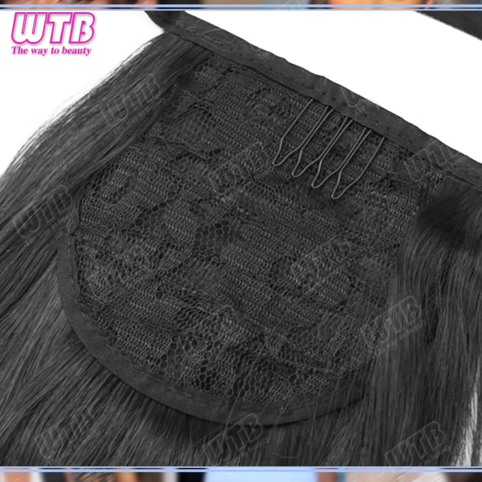 WTB 합성 멀티 사이즈 스트랩형 포니테일 가발 스트랩형 스트레이트 포니테일 가발 초보자 여성의 일상 착용에 적합