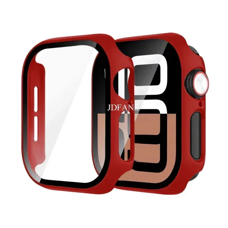 Gehärtetes Glas + Hülle für Apple Watch 11 10 46 mm 42 mm Ultra 3 49 mm Displayschutzfolie Cover iWatch 9 8 7 6 5 SE 45 mm 41 mm 44 mm Shell – Detail 3