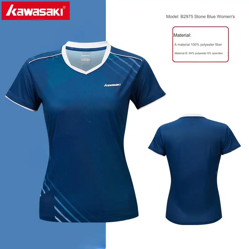 new Kawasaki badminton T-shirts ,sport clothes, jersey,for men women ，for tennis volleyball,quick dry polo,TG