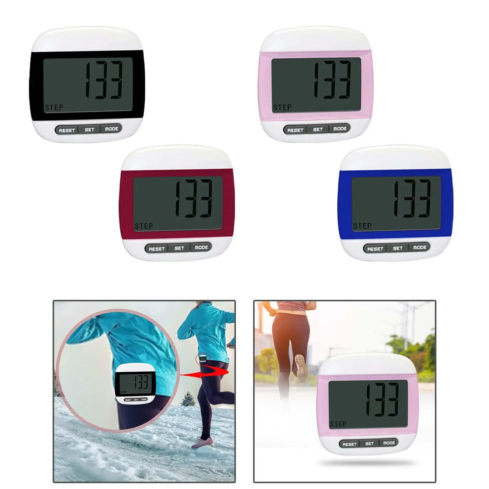 

Pedometer for Walking Simple Clip on Portable for Running Men Women Hiking