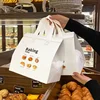 StoBag 10pcs Non-woven Insulation Tote Bag Fabric for Bread Cake Food Package Baking Keep Warm Delivery Reusable Portable Pouch 2