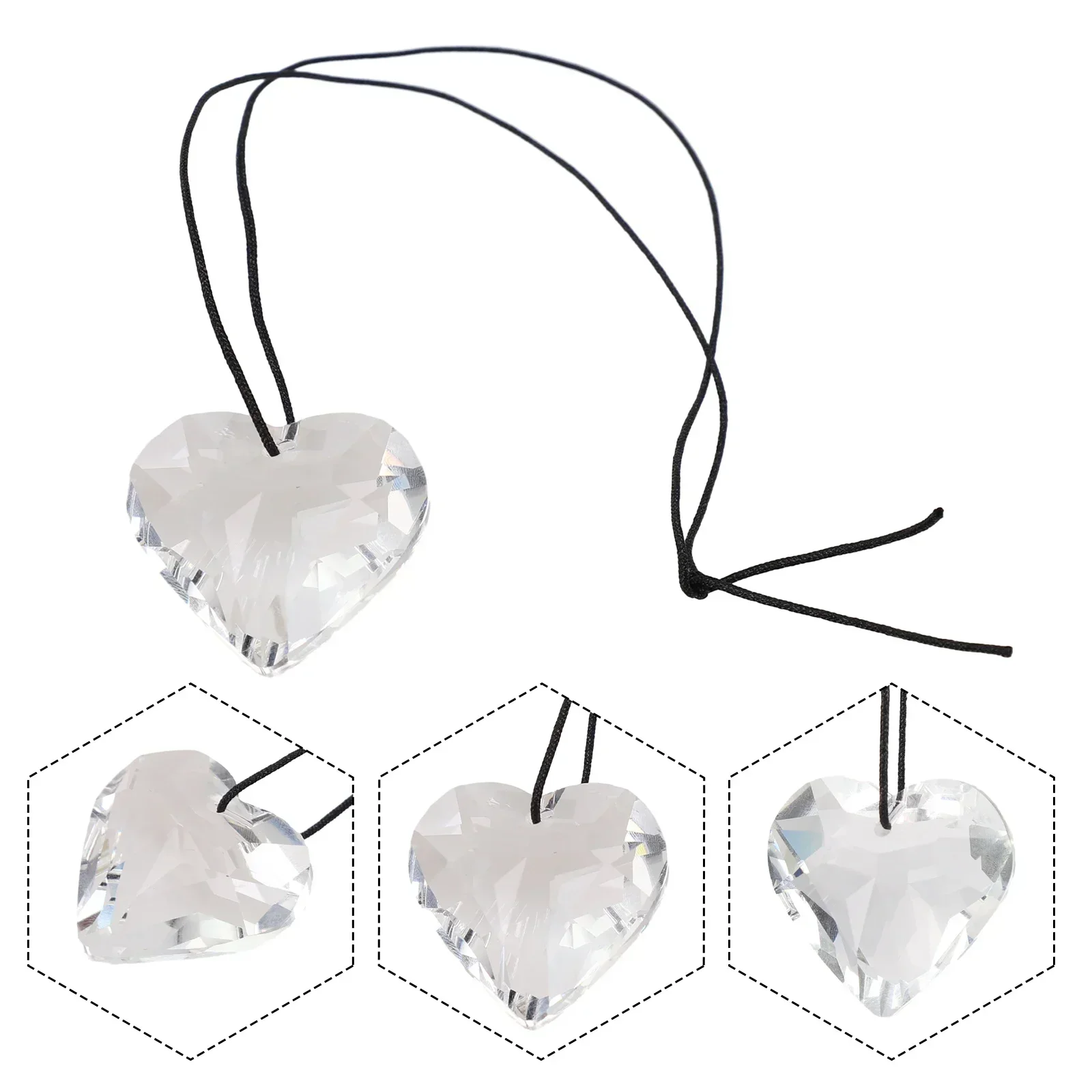 Sun Catcher 30/45mm Sun Catcher Heart Hanging Pendant Heart Rainbow Maker Crafts For Home Office Garden Decoration
