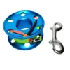 15/20/30/50 Line Aluminium Scuba Diving Finger Spool Reel with Stainless Steel Snap Bolt Clip Diving DIY Equipment 4