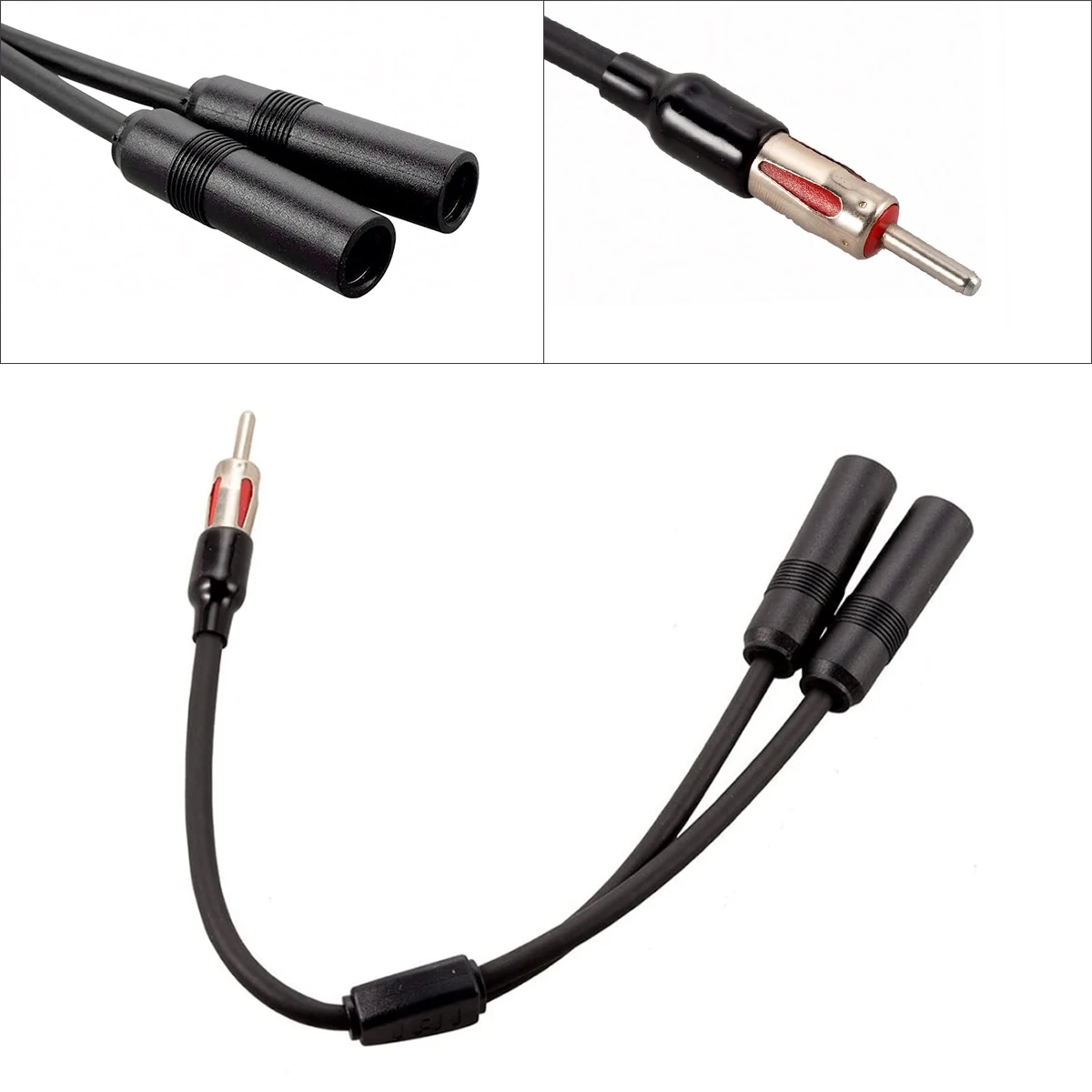 CarStereoAntenna1Maleto2FemaleYAdapterConversionCable