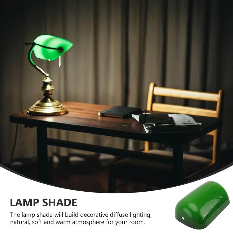 Lampa stín stínidlo obal bankers stůl psací stůl náhrada zelená odstínů vintage bankéř retro u postele lehký strop čtení halové