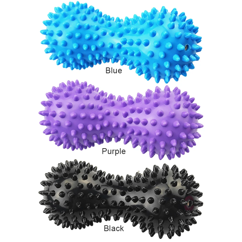 Peanut Massage Spiky Ball Peanut Massage Roller Deep Tissue Ball Trigger Point Hedgehog for Hand/Foot