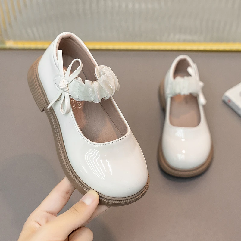 Leather Girls Princess Shoes Summer Non Slip Sole