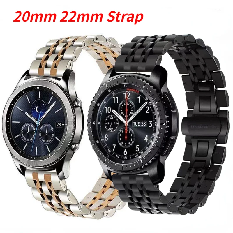 

22mm 20mm Metal Strap for Samsung Watch 3 46mm 42mm Samsung Watch S3 Amazfit GTS Replacement Metal Strap for Huawei GT 46mm Band