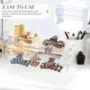 360-Degree Rotating Claw Clip Holder Acrylic Claw Clip Holder Transparent Hair Pins Display Stand Fashion Claw Clip Organizer 2