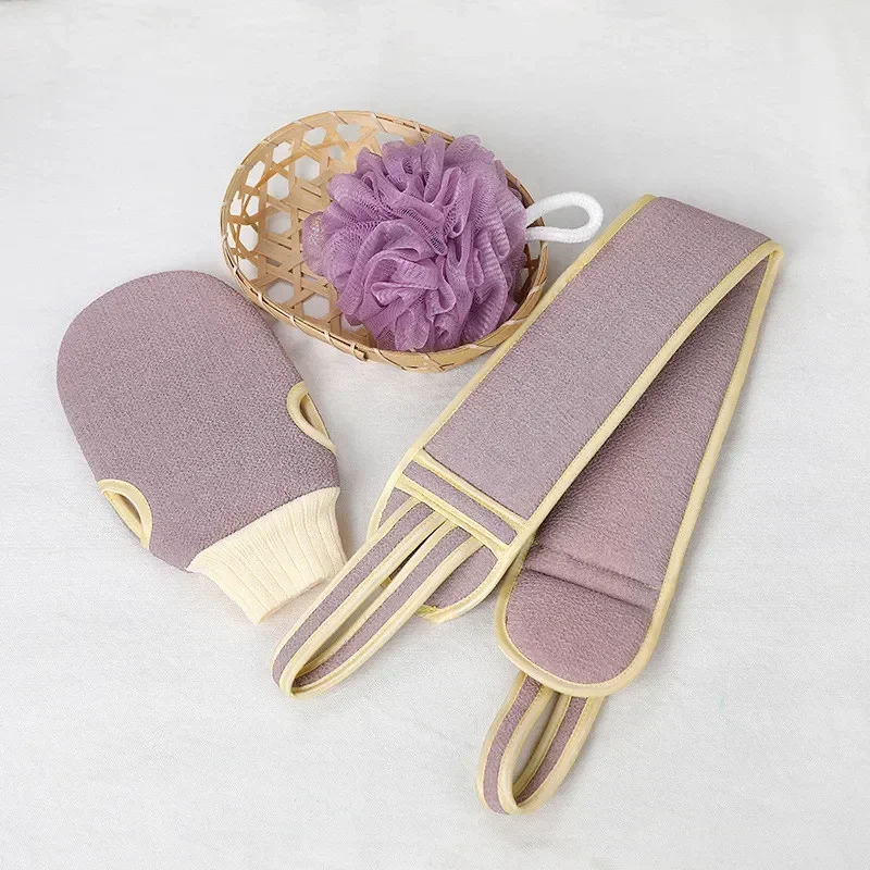 2/3Pcs Body Cleaning Washcloth Soft Brush Home Hotel Bathroom Shower Ball Back Scrubber Set Exfoliating Skin Towel Bath Gloves bath exfoliator body scrubber brush exfoliating shower gloves shower brush exfoliating sponge exfoliating body sponge exfoliating bath sponge