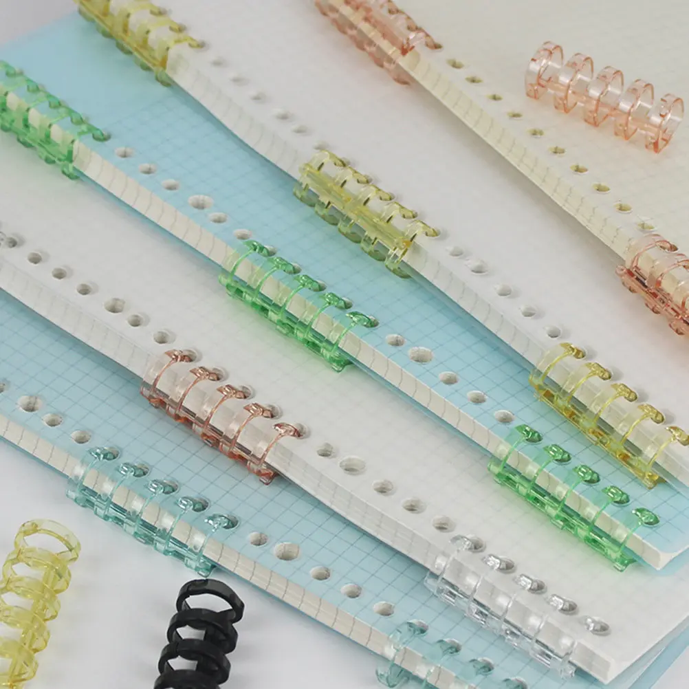 20Pcs 책 바인더 링 DIY 노트북 스크랩북 홈 오피스 학교 사용을위한 부드..