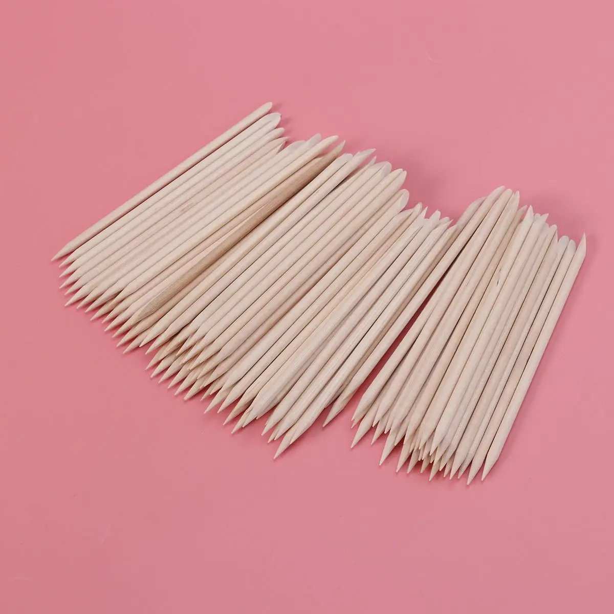 100 Pcs Manicure Orange Stick Nail Tools Wood Cuticle Cutile Bamboo for Nails