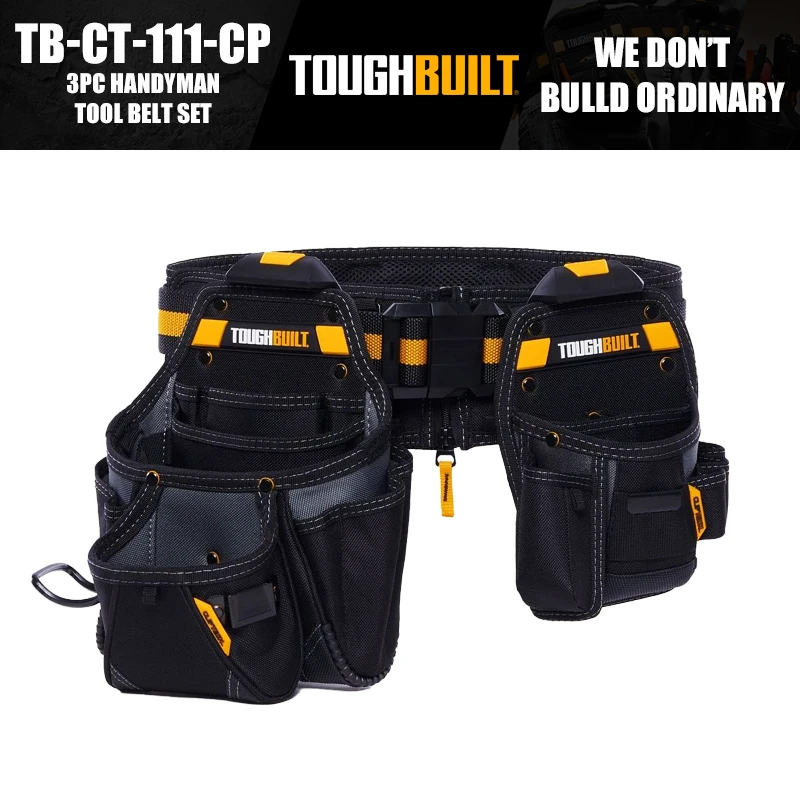 ToughBuilt TB-CT-111-CP 3PC Handyman Tool Belt Set Tools Packaging