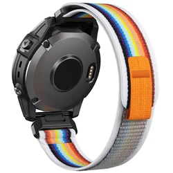 Loop Nylon Quick Fit Strap for Smartwatches - Available in Multiple Sizes (Rainbow color)