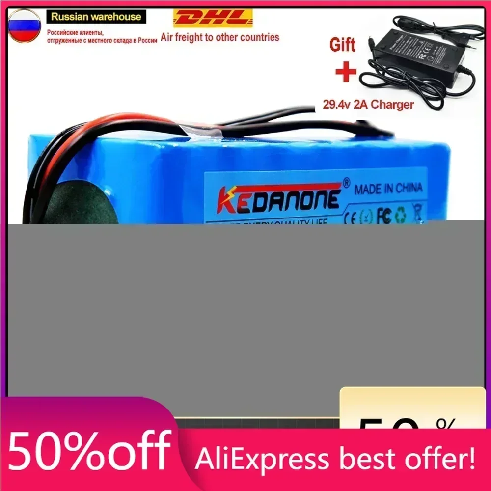 

24V 40Ah 7S3P 18650 29.4V 40000mAh Li-ion Battery Pack for Electric Bicycle Moped Electric Li-ion Battery + 2A Charger