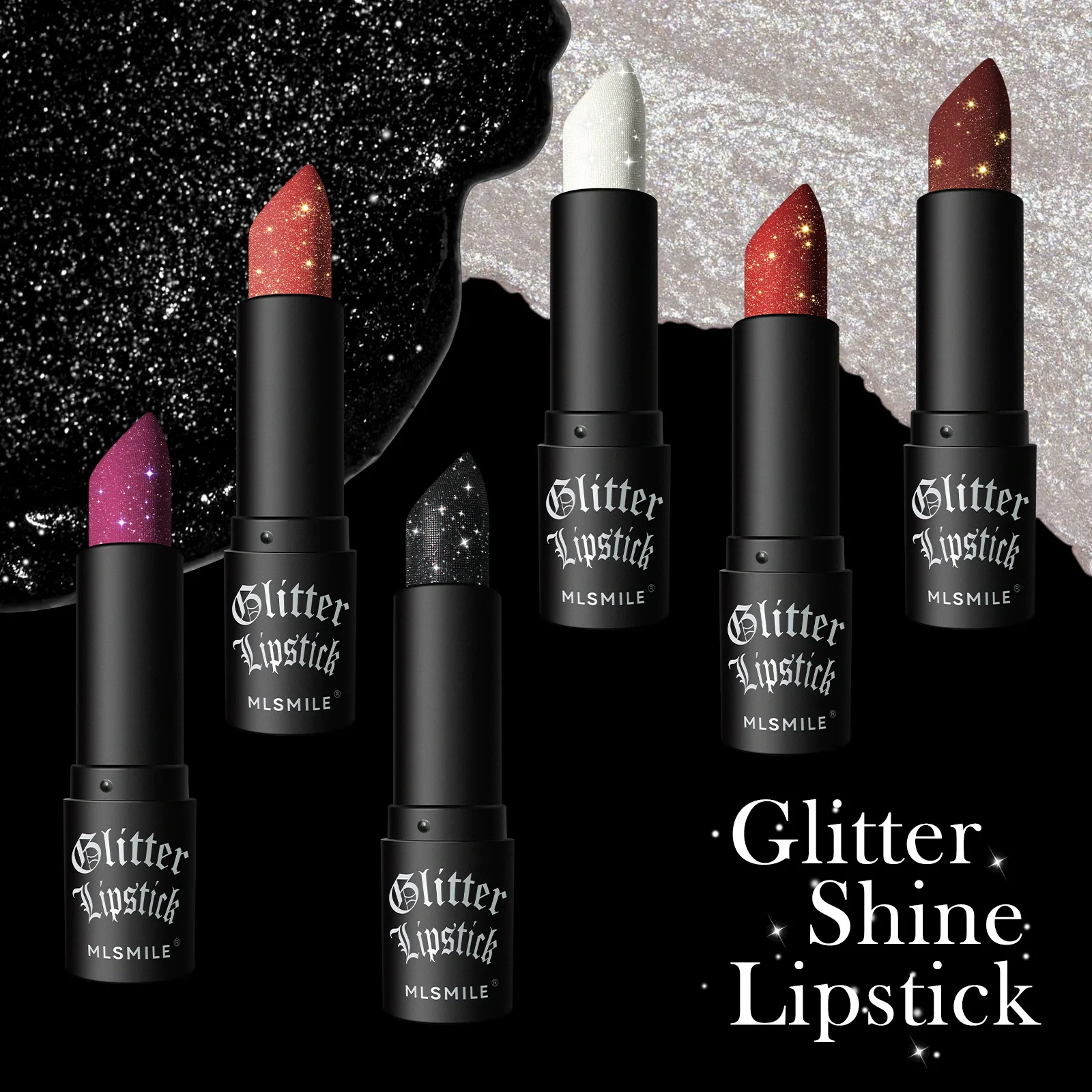 Matte Lipstick Multi-Color Non-stick Cup Flash Lasting Easy Color Diamond Dark Halloween Look