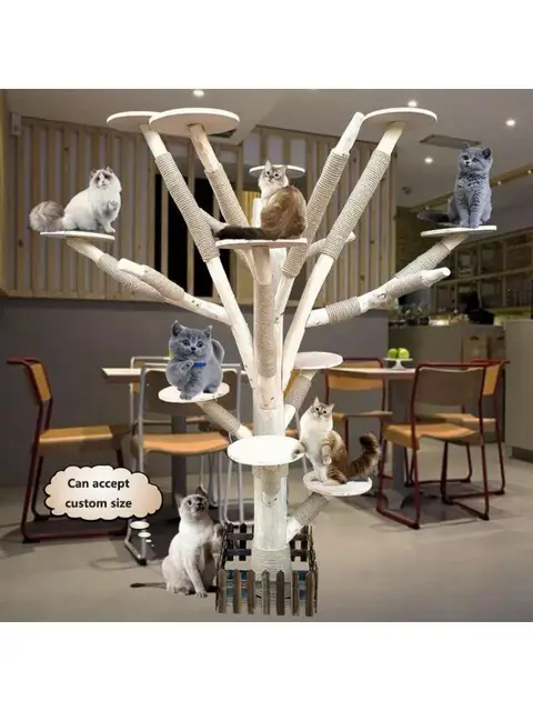 Large Solid Wood Climbing Cat Tree