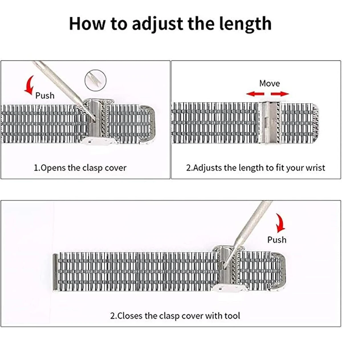 Premium Stainless Steel Mesh Strap - Elegant Replacement Wristband