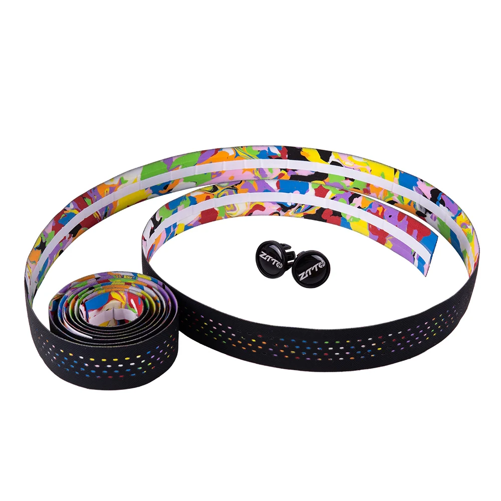 Description Picture 4 of itemZTTO Road Bike Bar Tape High Quality Vibration Damping Anti-Vibration EVA PU Handlebar Bar Tape Colorful Wrap +2 Bar Plug