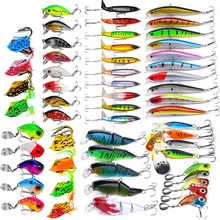  Fishing Lure Tackle Kit Set Hard Bait Artificial Rotating Floating Fishing Minnow Crankbait Wobblers Spinner Sinking Hooks Lures 