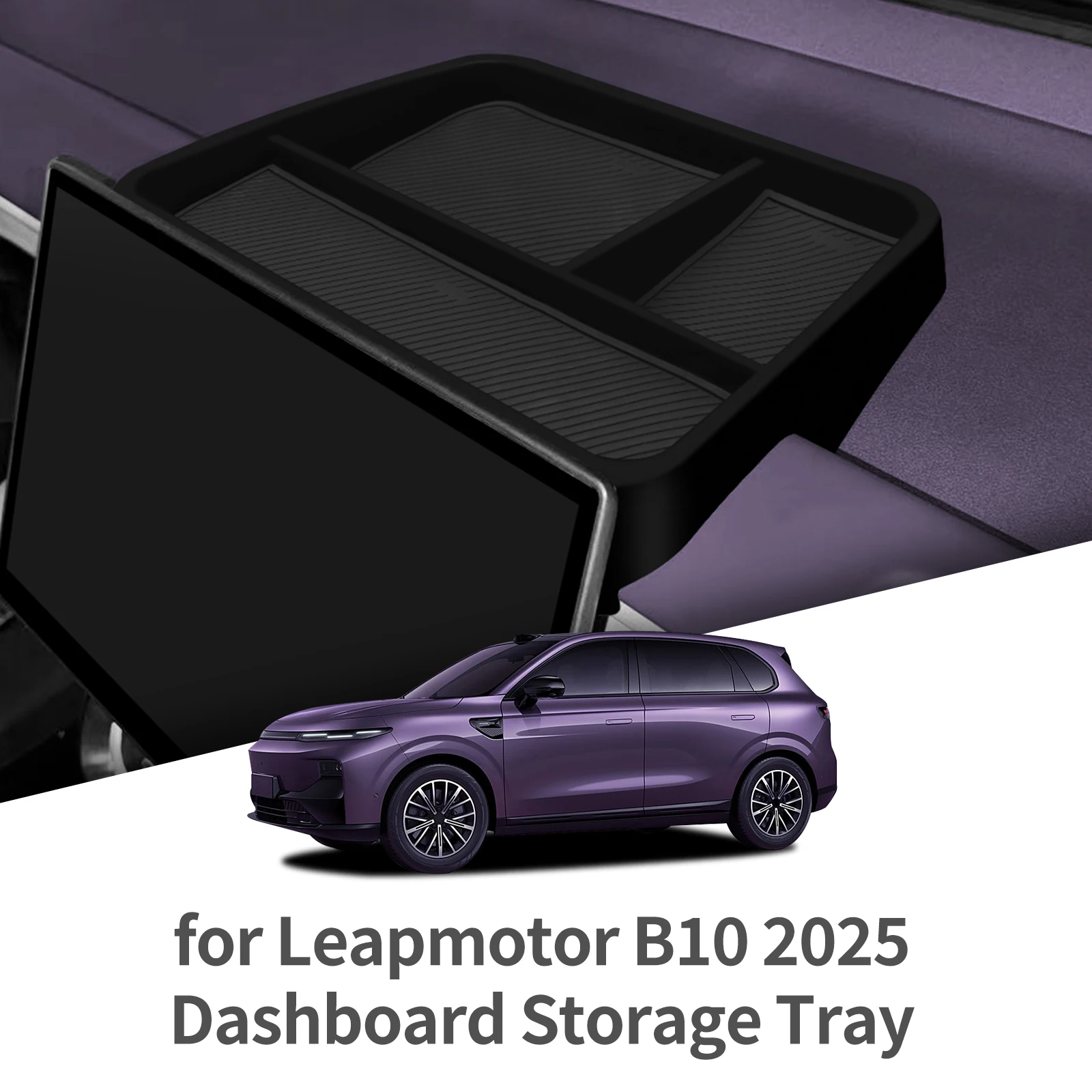 LUCKEASY für Leapmotor B10 2025 2026 Zentrale Steuerung Bildschirm Hinten Lagerung Box Auto Innen Zubehör Dashboard Ablage ABS – Detail 1