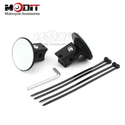 Enhanced Motorcycle Circular Rearview Wide - Angle Mirror (Black)