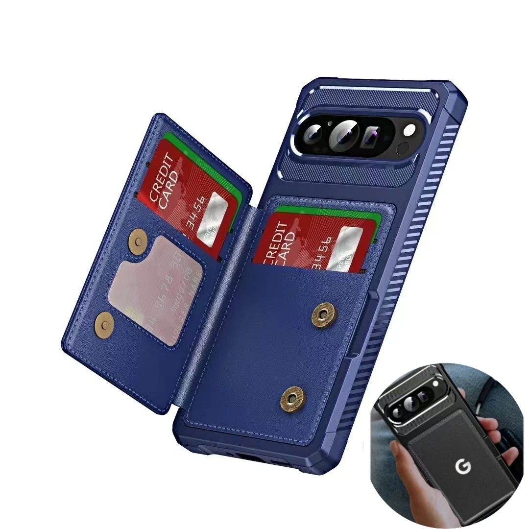 Leather Flip Wallet Phone Case with Card Holder Slot
