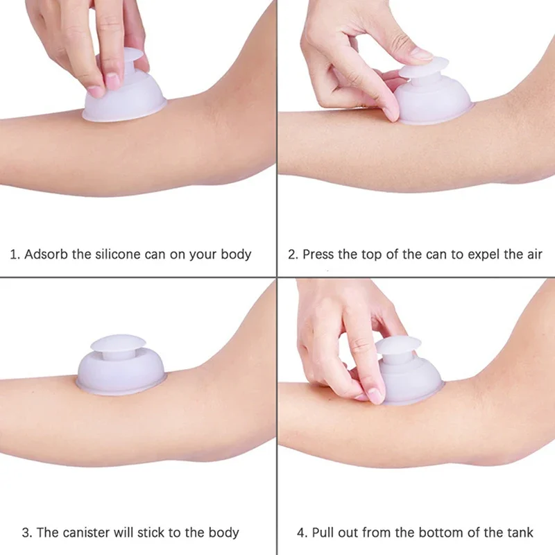 1pcSilicone Vacuum Cupping Massage Physiotherapy Jars Chinese Medicine Anti Cellulite Guasha Scraping Fat Burning Slimming Tools 4