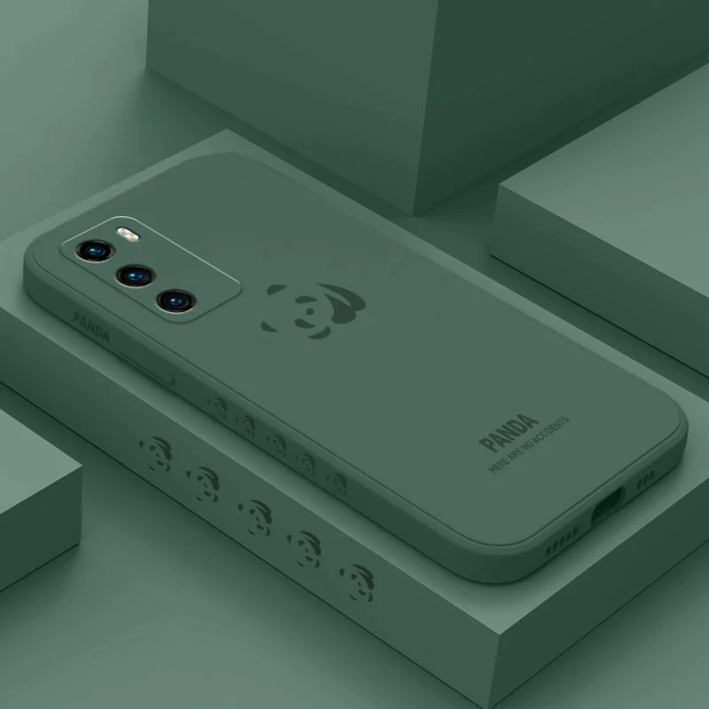 Custodia Minimalista Per Telefono Panda Per Huawei P40 P50 P30 P20 Pro Lite Nova 5T Y7A Mate 40 30 20 Pro Lite Cover In Silicone Liquido