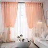 Korean Semi Shade Double Layer Curtain Wedding Veil Princess Style Children Bedroom Window Curtain 1