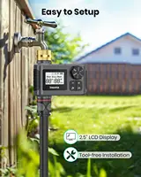 INSOMA Автоматическая система полива Умный садовый таймер полива с латунным поворотным механизмом для шланга Fuacet Открытый сад IPX5 — изображение 6