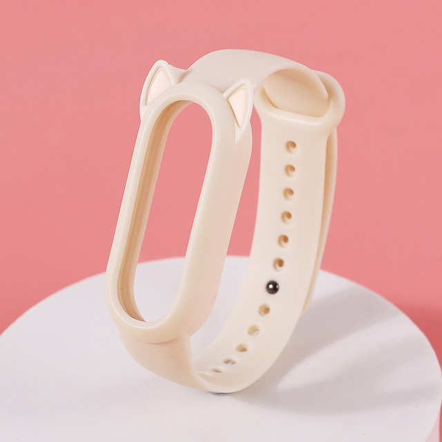 Mi Band 7 6 5 4 3 Cute Cat Strap Kawaii Replacement Wristband Bracelet on Miband7 Miband6 Miband5 Miband4 Smartwatch Belt