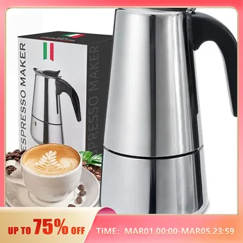 4/6/9 Cups Moka Pot Caffe Machine Espresso Cups Coffee Makers Latte Percolator Stove Top Moka Coffee Maker