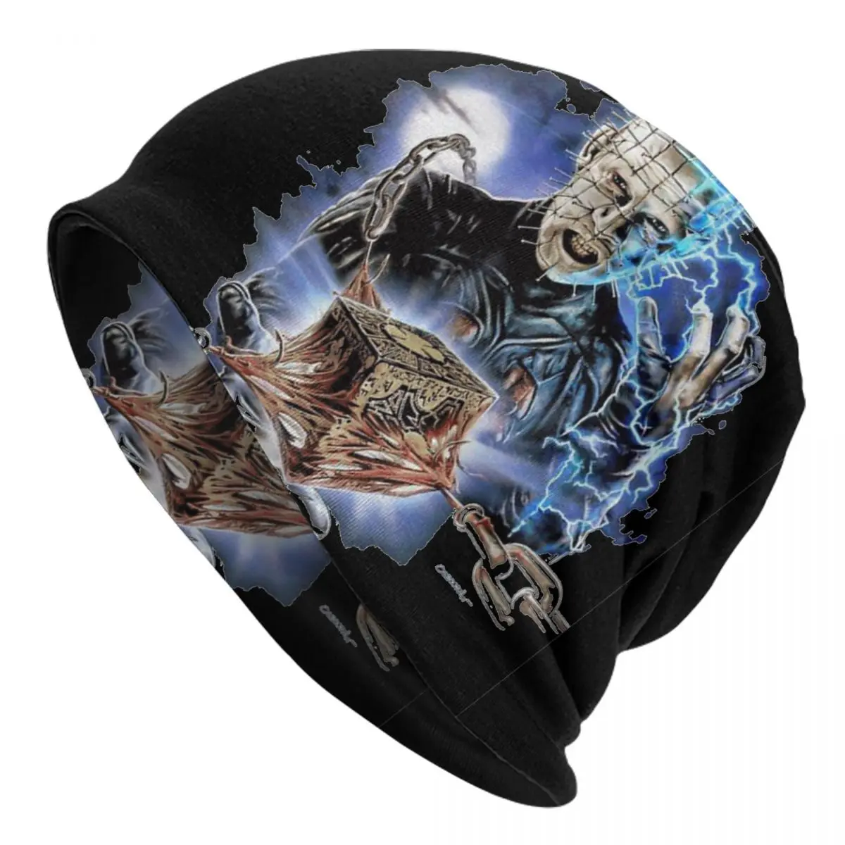 

Hellraiser Pinhead Horror Halloween Bonnet Hat Vintage Outdoor Skullies Beanies Hat for Men Women Spring Dual-use Cap