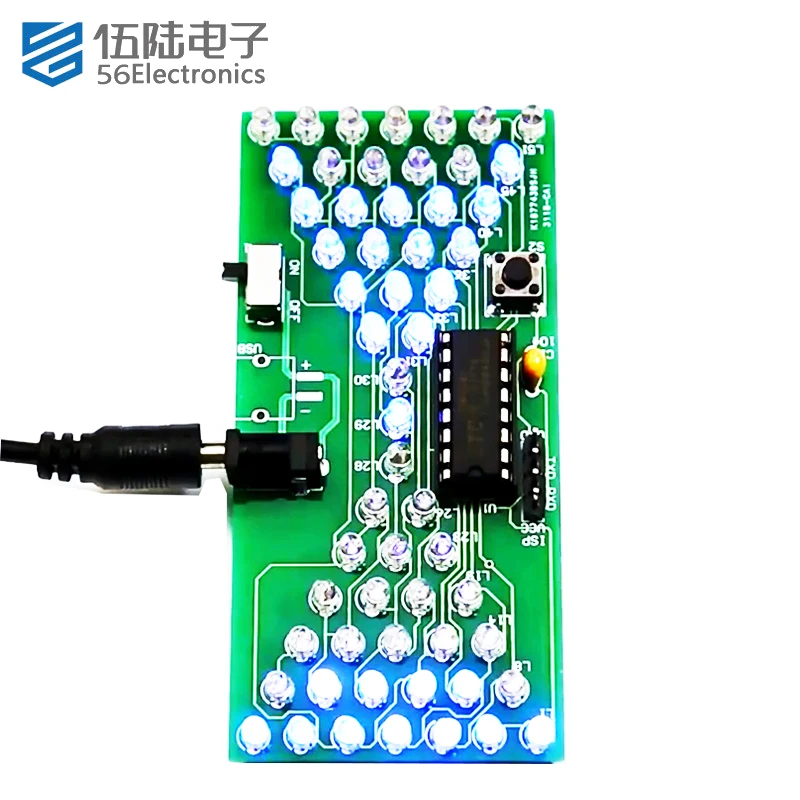 Electronic Kit Hourglass Soldering Set PCB Welding Practice Kit