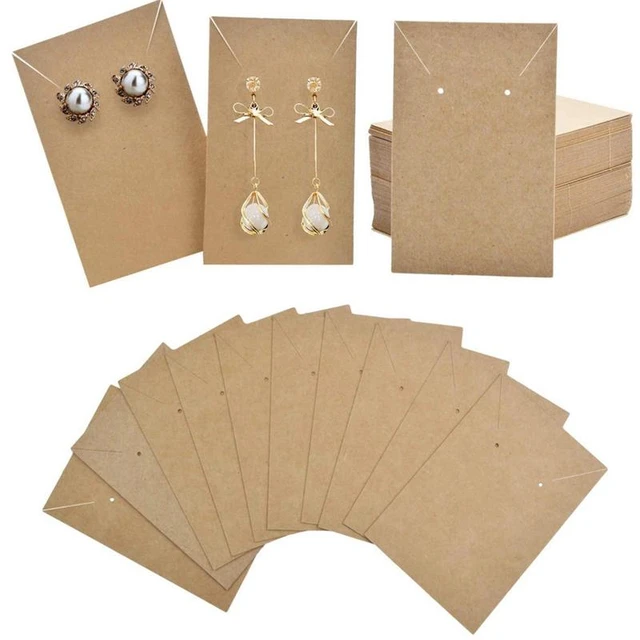 Display Cards Necklace Earrings  Kraft Paper Necklace Earrings Card -  50pcs/lot - Aliexpress