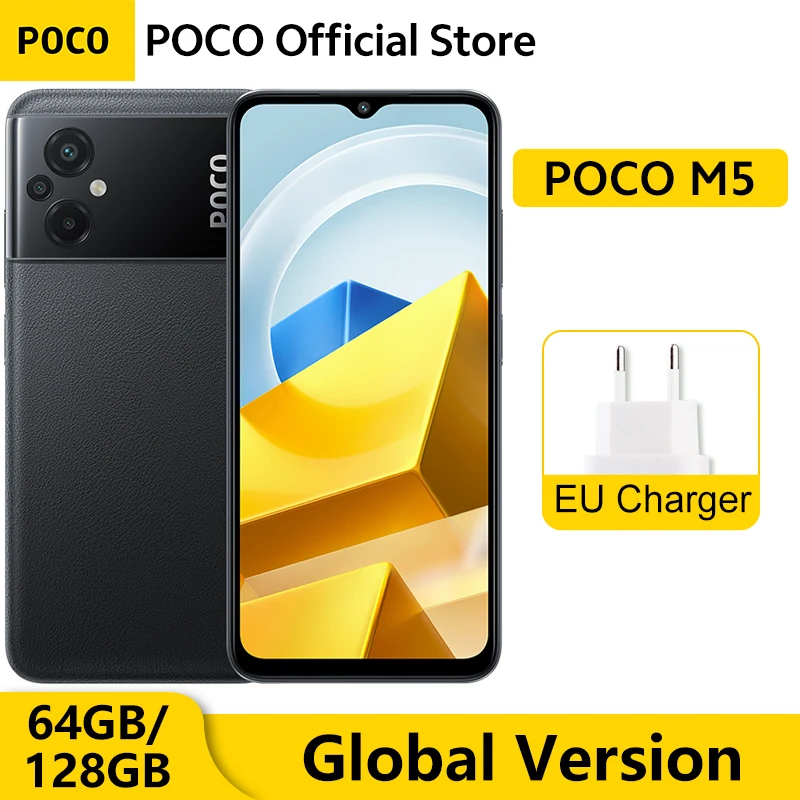 Global Version POCO M5 Mobile Phone Helio G99 NFC 50MP Triple Camera 6.