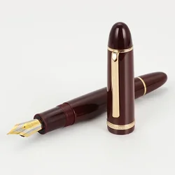 Elegant Multicolour Acrylic Fountain Pen - Luxury Writing Instrument with Fine Nib - M (0.7mm) (X159 Gold-Red)
