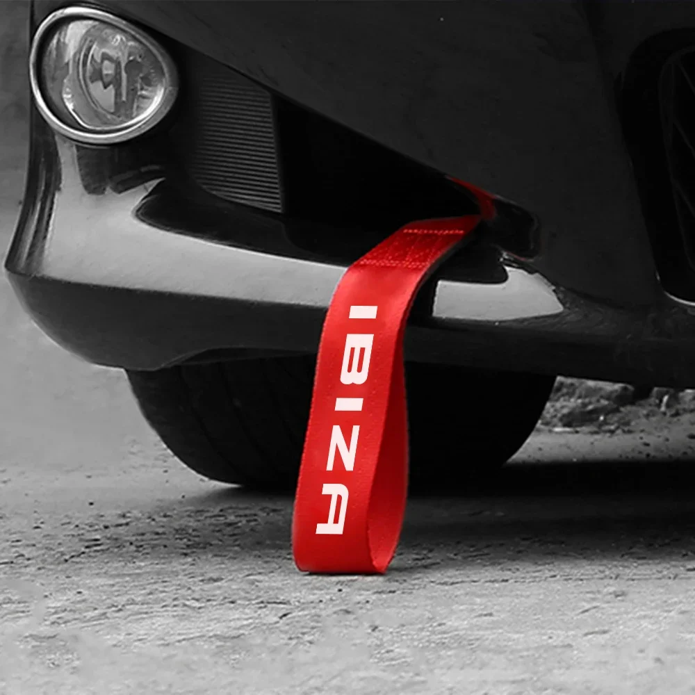 Car Towing Rope Trailer Tow Strap Auto Exterior Accessories For Seat Ibiza 6F 6L 6J 2011 2010 MK3 6K IV 2003 MK4 ST car tow cable car towing rope